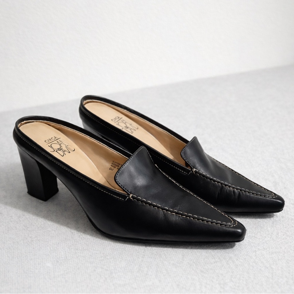 Circa Joan & David chocolate Leather Mules size 6